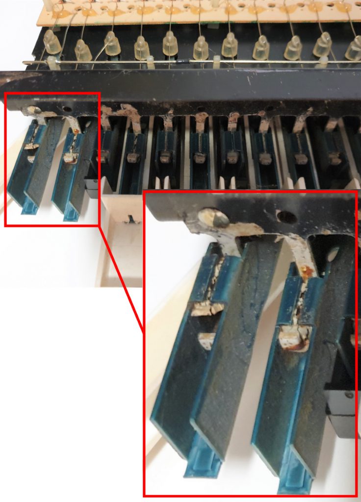 defekte Key-Bushings OB-Xa